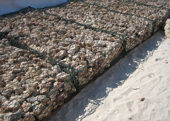 Εξαγωνικό πλέγμα καλωδίων Gabion κλουβιών 2m καλάθια Gabion ανοξείδωτου πλάτους