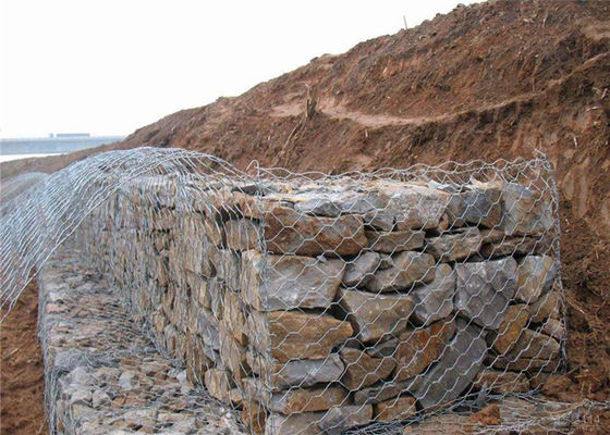 Εξαγωνικό πλέγμα καλωδίων Gabion κλουβιών 2m καλάθια Gabion ανοξείδωτου πλάτους