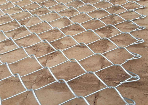Ρόλος 50x50mm 4ft φρακτών συνδέσεων αλυσίδων διαμαντιών κραμάτων αργιλίου ψευδάργυρου
