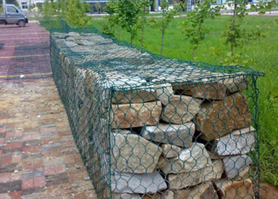 Αντι διαβρωτική εξαγωνική στριμμένη διπλάσιο ύφανση επιτροπών πλέγματος καλωδίων Gabion