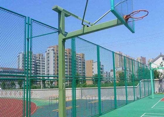 καυτή εμβύθιση 4.0mm φράκτης συνδέσεων αλυσίδων διαμαντιών 6FT ύψους για την περίφραξη εθνικών οδών